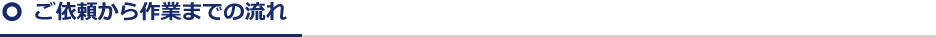 ご依頼から作業までの流れ